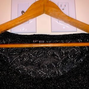 Black with gold dusting sheet shirt from express.